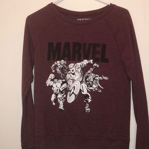 Maroon Marvel long sleeve